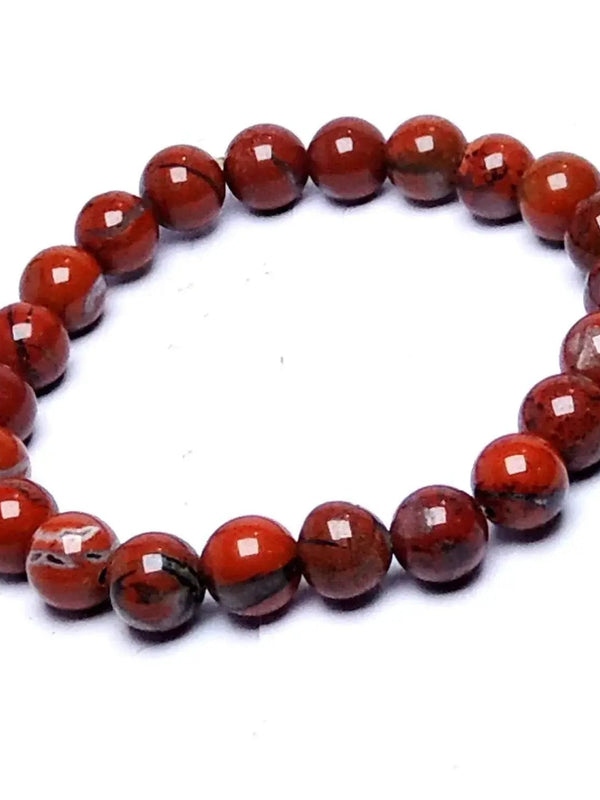 Natural Red Jasper Healing Bracelet | Unisex Reiki Accessory by Brahmatells