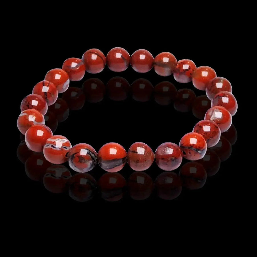 Natural Red Jasper Healing Bracelet | Unisex Reiki Accessory by Brahmatells
