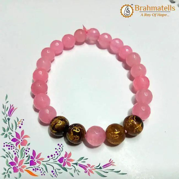 Rose Quartz & Tiger Eye Bracelet – Harmony & Strength by Brahmatells
