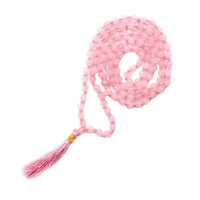 Natural Rose Quartz Stone Mala - 108+1 Beads for Love & Harmony | Brahmatells by Brahmatells