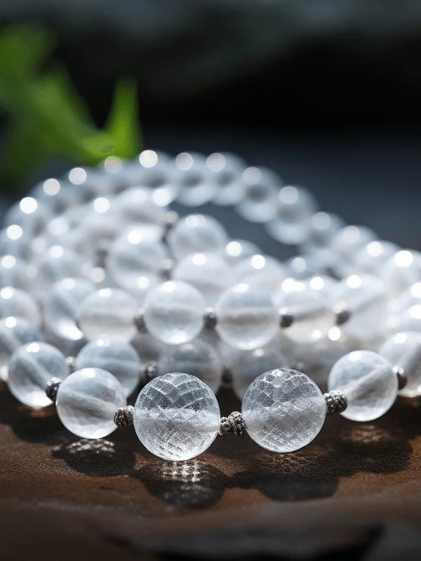 Natural Sphatik Cloudy Mala 8MM 109 Beads - Enhance Energy & Focus | Brahmatells by Brahmatells