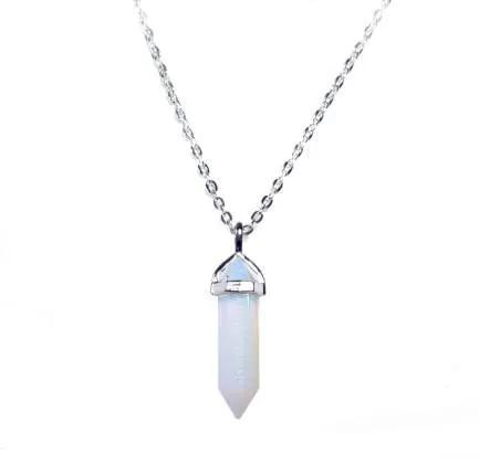 Natural Stone Healing Agate Crystal Gemstone Positive Energy stone Double Point Pendant by brahmatells