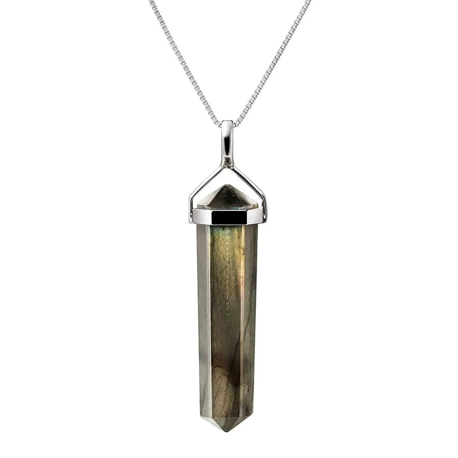 Natural Stone Healing Agate Crystal Gemstone Positive Energy stone Double Point Pendant by brahmatells