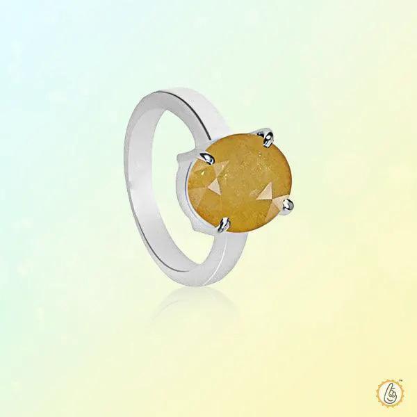 Natural Yellow Sapphire Ring - Jupiter's Harmony | Brahmatells by Brahmatells