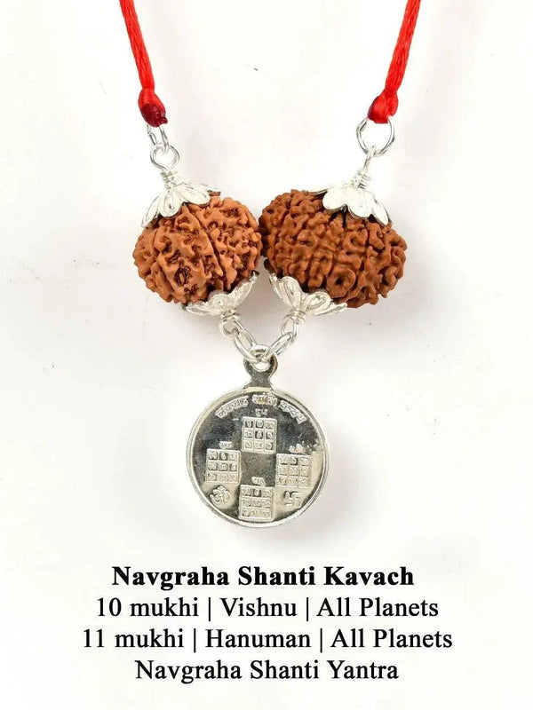 Navgraha Shanti Kavach: 10 & 11 Mukhi Rudraksha for Spiritual Balance | Brahmatells by Brahmatells