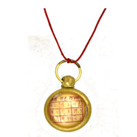 Navgrh Astadhatu Brass Yantra Locket with Cotton Dori for Pooja, Health, Wealth, Prosperity and Success by Brahmatells