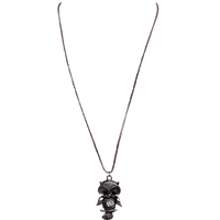 Necklace with long chain for girls, Oxidised Metal Owl Pendant by Brahmatells
