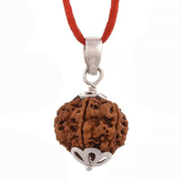 Nine Mukhi Rudraksha Silver Pendant - Harness Goddess Durga's Might | Brahmatells by Brahmatells