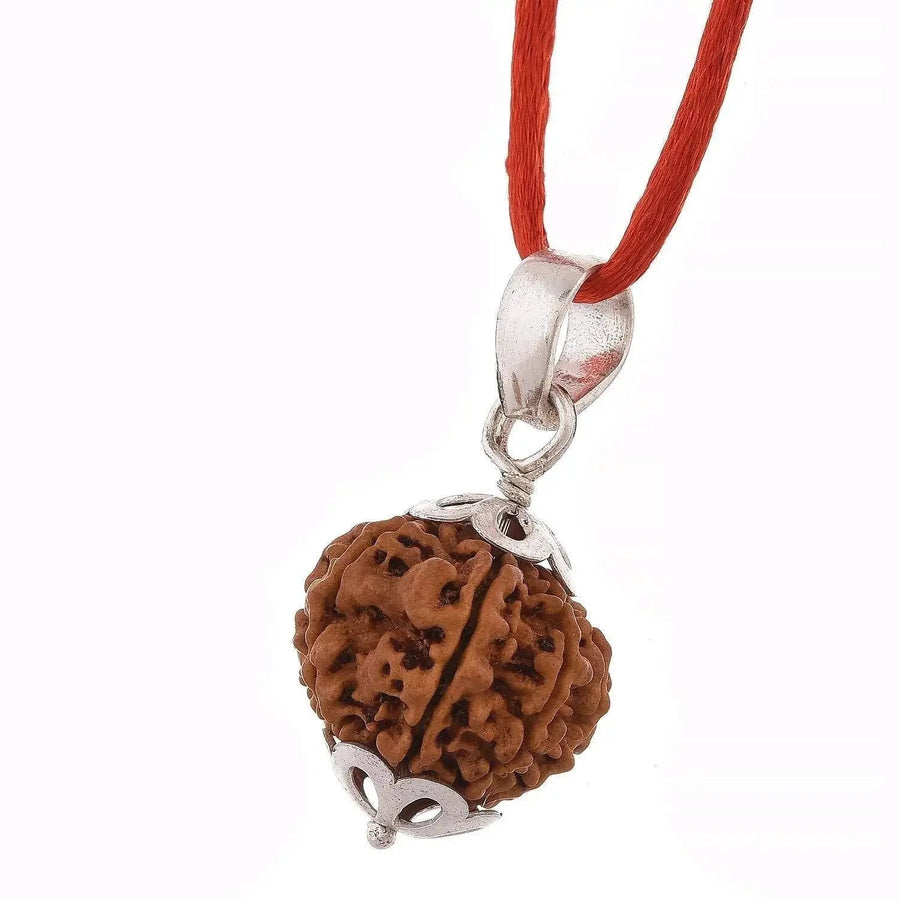 Nine Mukhi Rudraksha Silver Pendant - Harness Goddess Durga's Might | Brahmatells by Brahmatells