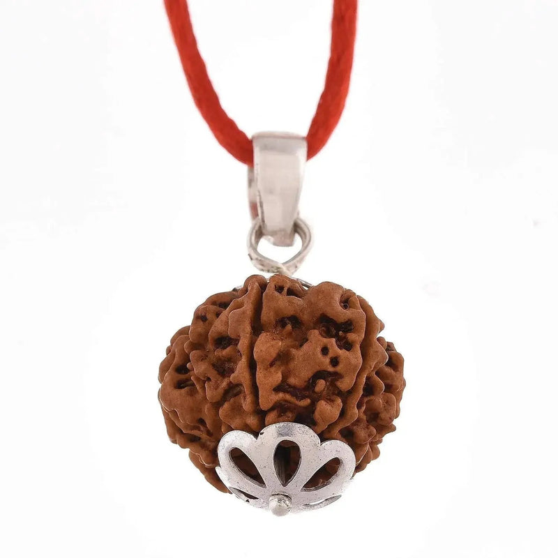 Nine Mukhi Rudraksha Silver Pendant - Harness Goddess Durga's Might | Brahmatells by Brahmatells