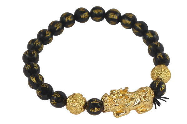 Om Mani Padme Hum Black Tourmaline Bracelet | Brahmatells by Brahmatells