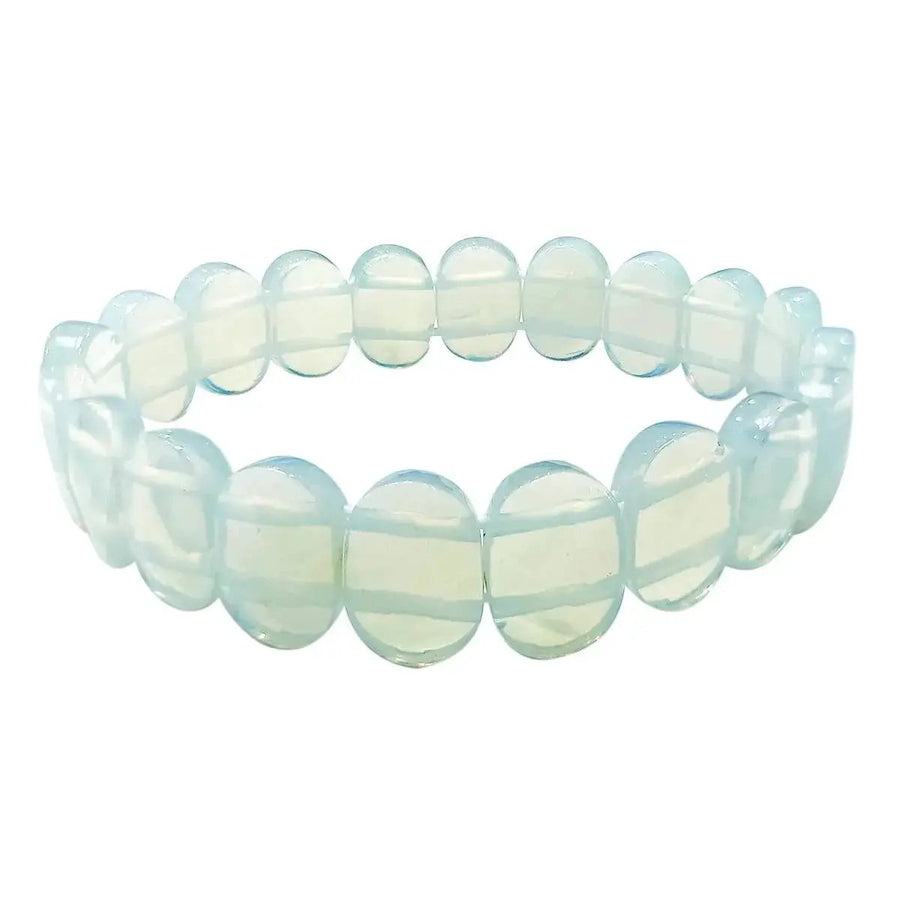 Opalite Oval Faceted Bracelet – Calming Unisex Crystal Jewelry by Brahmatells