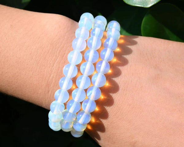Opalite Stretchy Bracelet | Handmade Gemstone Accessory by Brahmatells