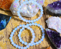 Opalite Stretchy Bracelet | Handmade Gemstone Accessory by Brahmatells