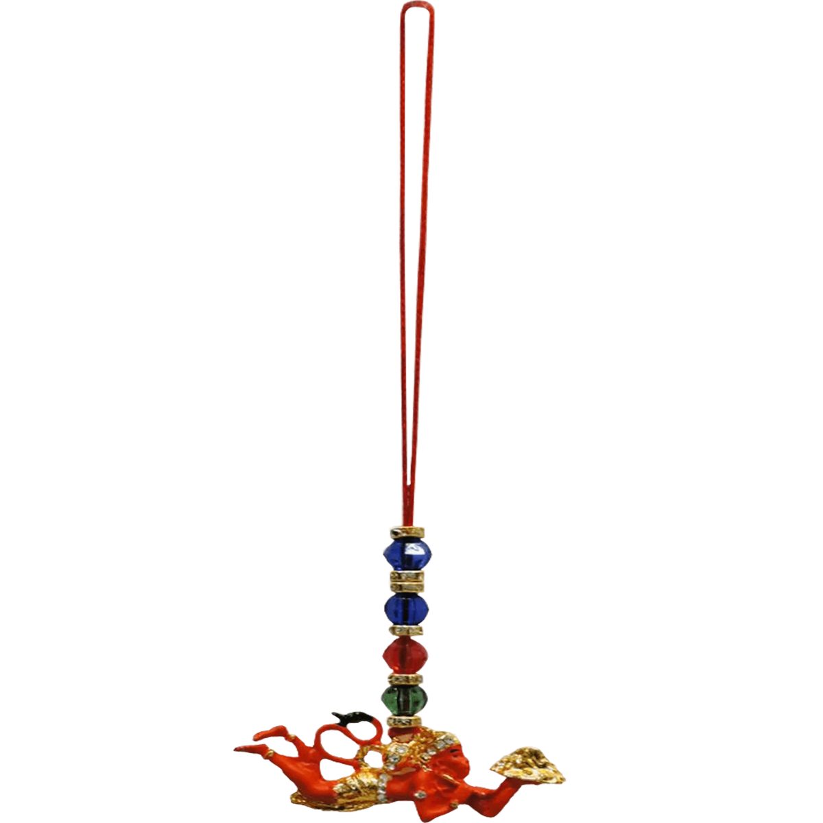 Orange Flying Parvat Hanuman Door Hanging by Brahmatells