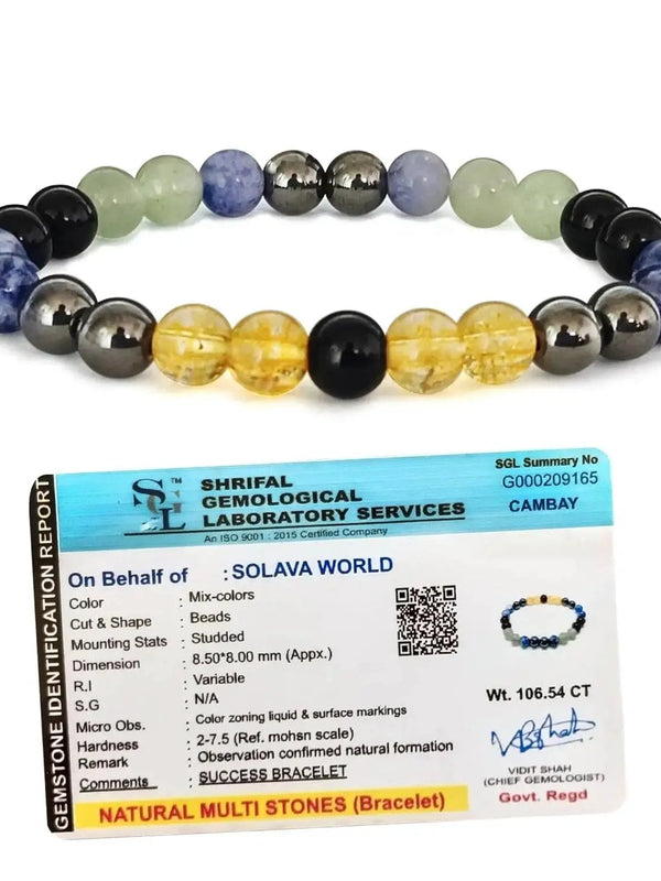 Original Success Crystal Bracelet - Certified 8MM Beads for Growth & Prosperity by Brahmatells