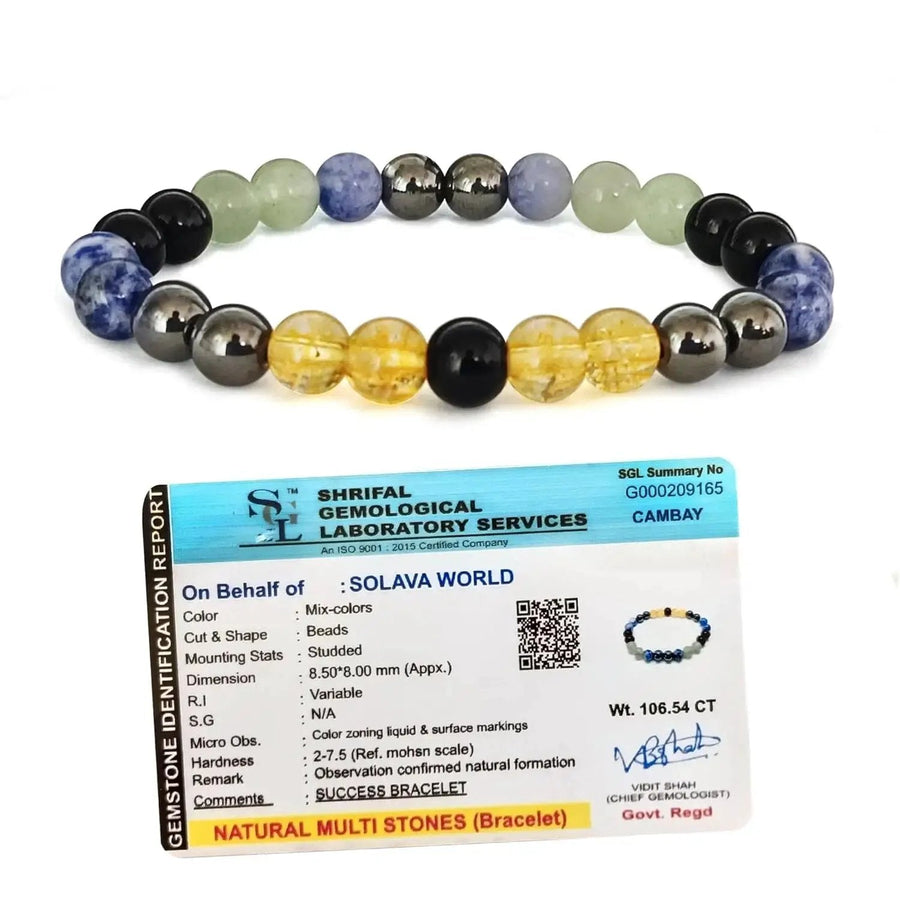 Original Success Crystal Bracelet - Certified 8MM Beads for Growth & Prosperity by Brahmatells