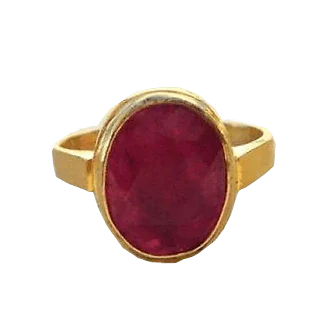 Oval Cherry-Red Ruby Manak Ring - Brahmatells Astro Collection by Brahmatells