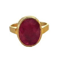 Oval Cherry-Red Ruby Manak Ring - Brahmatells Astro Collection by Brahmatells