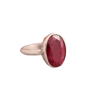 Oval Currant-Red Ruby Manak Ring - Brahmatells Astro Collection by Brahmatells