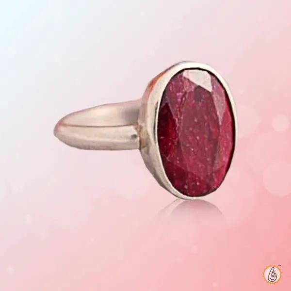 Oval Currant-Red Ruby Manak Ring - Brahmatells Astro Collection by Brahmatells