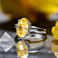 Oval Yellow Sapphire (Pukhraj) Ring - Jupiter's Radiance | Brahmatells by Brahmatells