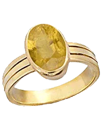 Oval Yellow Sapphire (Pukhraj) Ring - Jupiter's Radiance | Brahmatells by Brahmatells