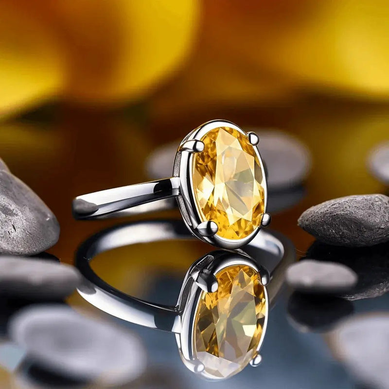 Oval Yellow Sapphire (Pukhraj) Ring - Jupiter's Radiance | Brahmatells by Brahmatells