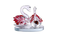 Pair of Crystal Mandarin Ducks for Togetherness, Eternal Love and Faith in Relationship. Handcrafted Crystal Glass Figurine for Vastu Remedy, Office and Home Decor. by Brahmatells