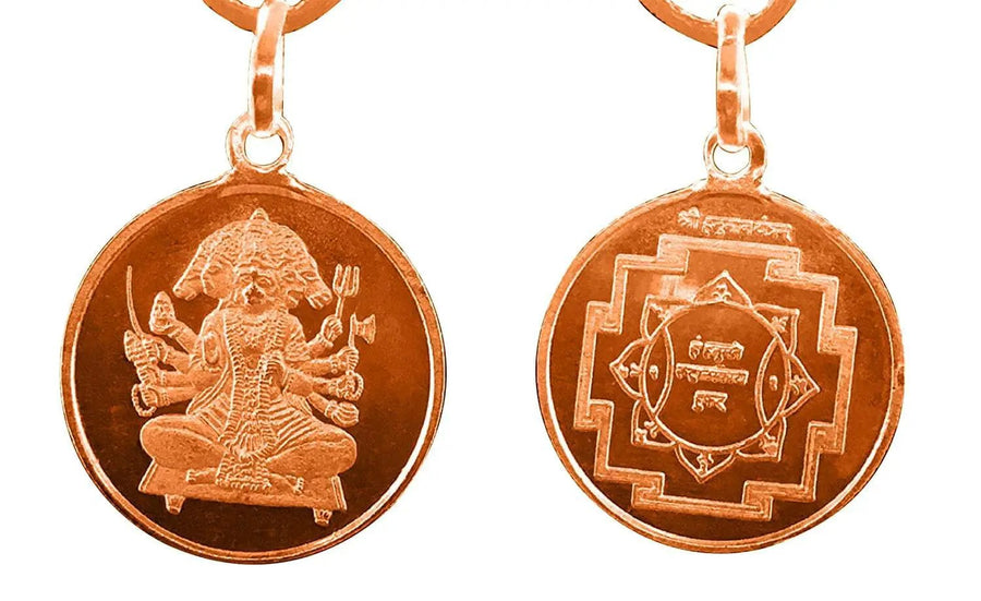 Panchmukhi Hanuman Yantra Pendant in Pure Copper | Brahmatells by brahmatells