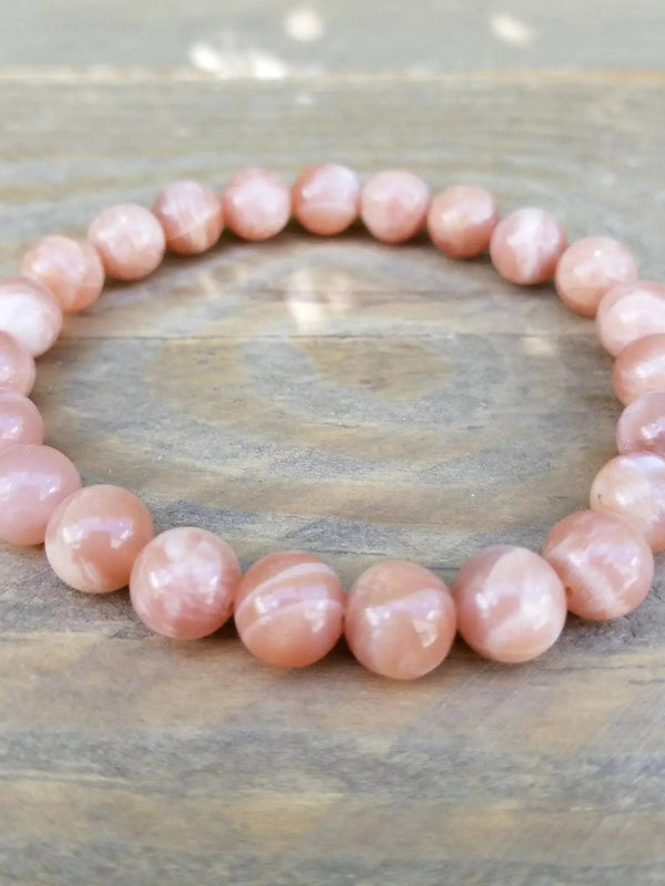 Peach Moonstone Bracelet - Embrace Love and Harmony | Brahmatells by Brahmatells