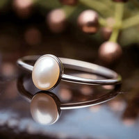 Pearl Cream Rose-Light Ring - Lunar Elegance | Brahmatells by Brahmatells