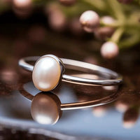 Pearl Cream Rose-Light Ring - Lunar Elegance | Brahmatells by Brahmatells