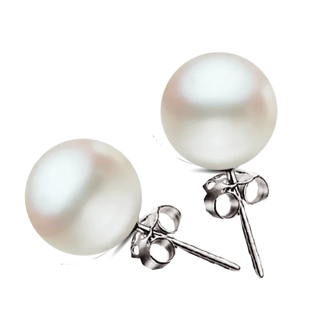Pearl white-earings BTP116ESM by Brahmatells