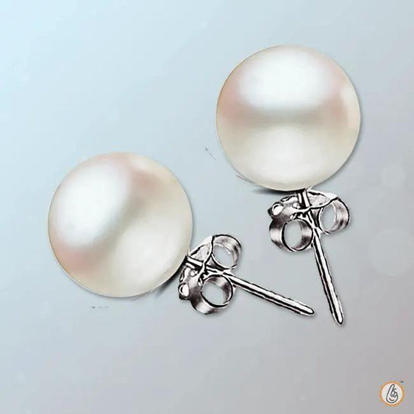 Pearl white-earings BTP116ESM by Brahmatells