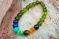 Peridot & 7 Chakra Bracelet – Natural Gemstone Harmony by Brahmatells
