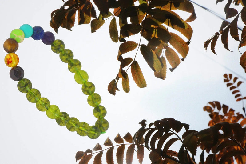 Peridot & 7 Chakra Bracelet – Natural Gemstone Harmony by Brahmatells