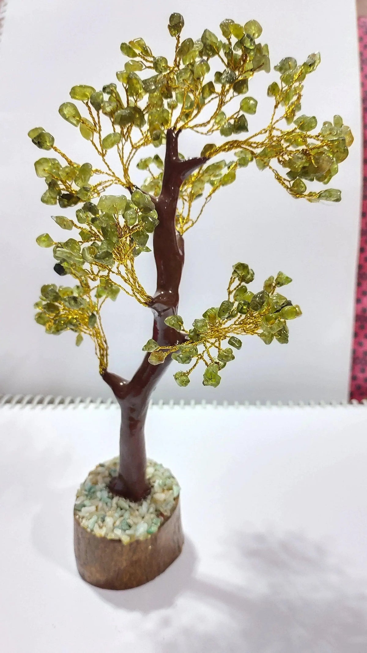 Peridot Tree with Gold Wire - Feng Shui Elegance | Brahmatells by Brahmatells
