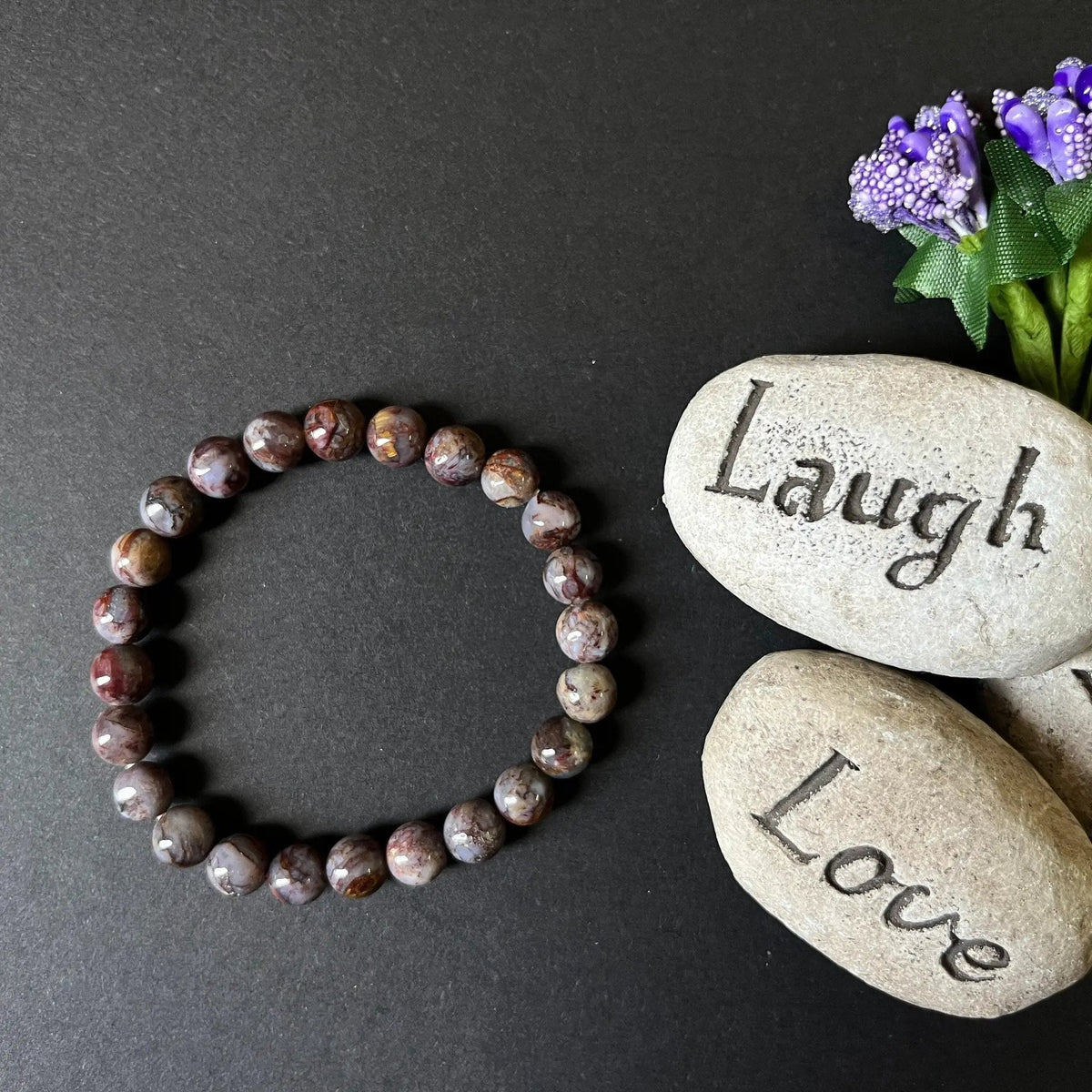Pietersite Crystal Bracelet | 8MM Natural Gemstone Jewelry by Brahmatells