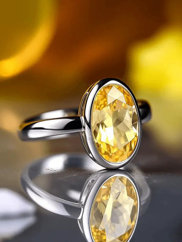 Pine-Yellow Sapphire Ring - Jupiter's Harmony | Brahmatells by Brahmatells