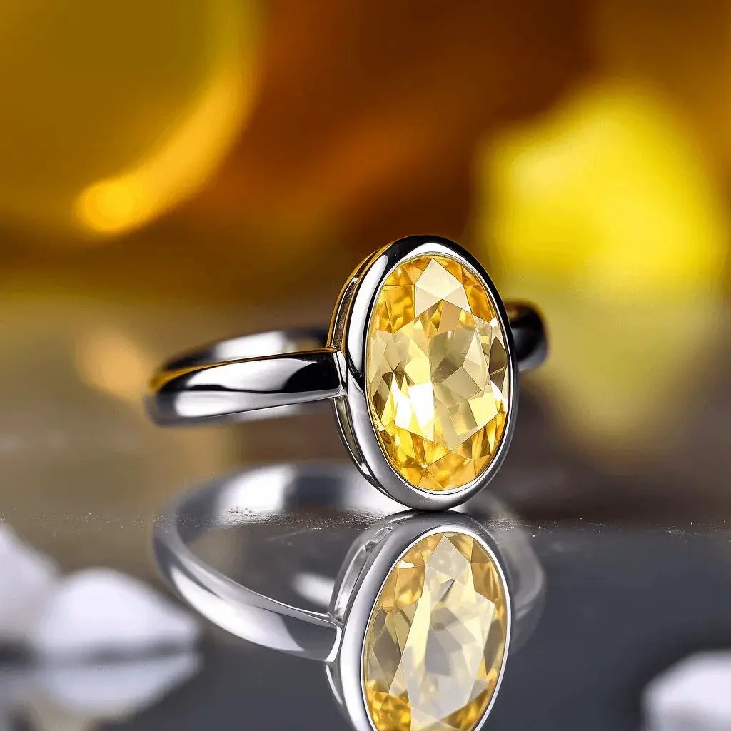 Pine-Yellow Sapphire Ring - Jupiter's Harmony | Brahmatells by Brahmatells