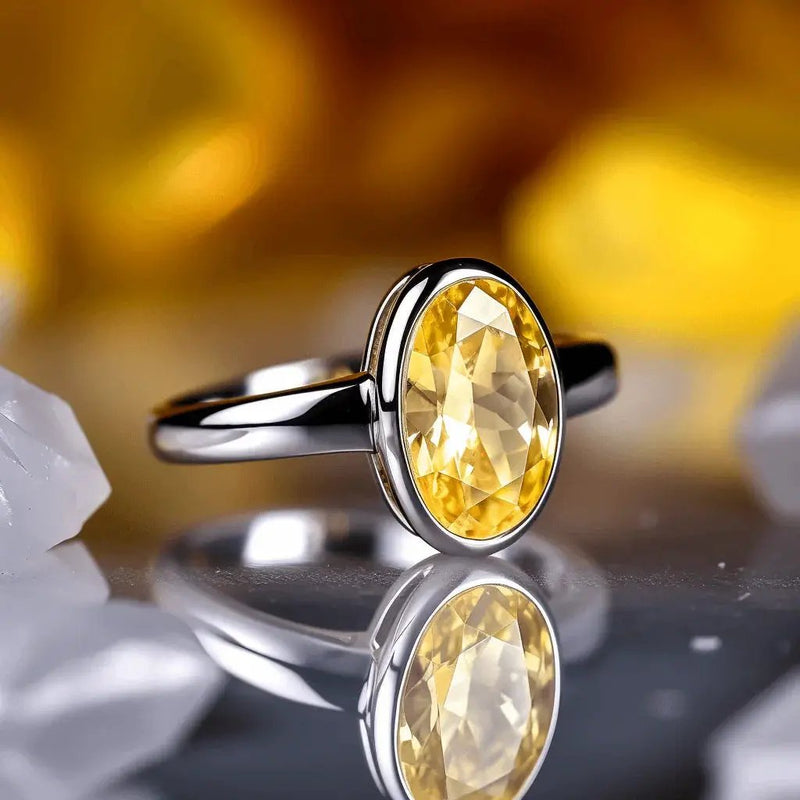 Pine-Yellow Sapphire Ring - Jupiter's Harmony | Brahmatells by Brahmatells