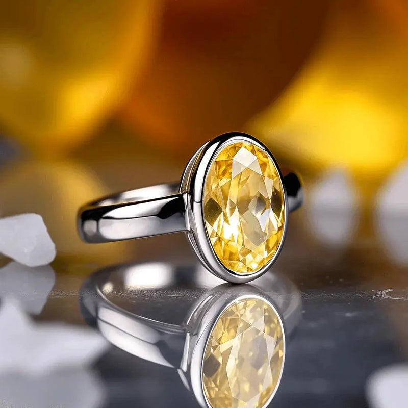 Pine-Yellow Sapphire Ring - Jupiter's Harmony | Brahmatells by Brahmatells
