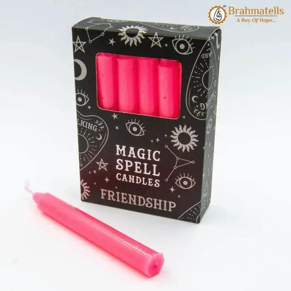 Pink Friendship Spell candles set of 10 by Brahmatells