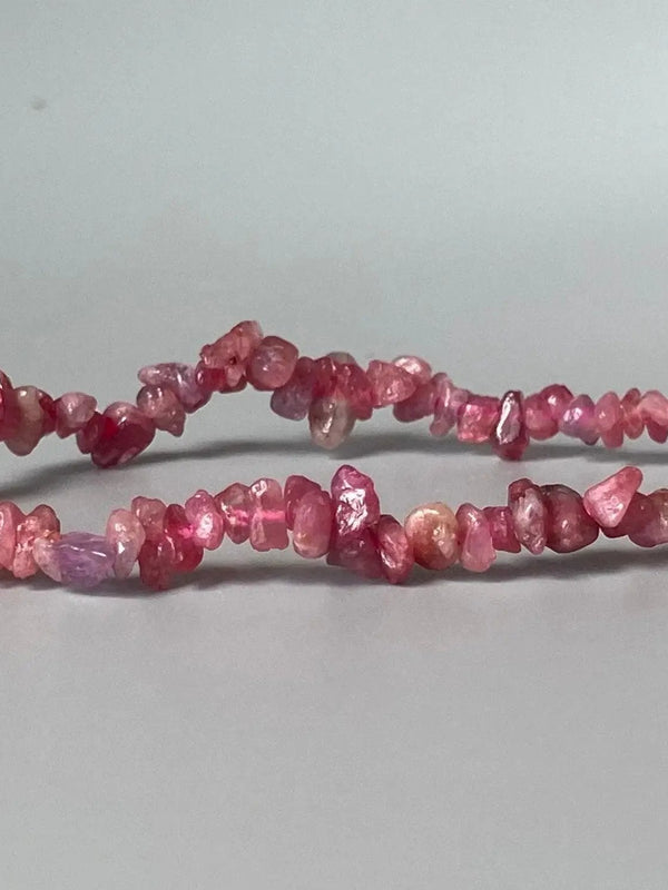 Pink Tourmaline Chip Bracelet – Heart Chakra Gemstone by Brahmatells