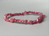 Pink Tourmaline Chip Bracelet – Heart Chakra Gemstone by Brahmatells