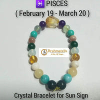 Pisces Zodiac Amethyst Bracelet - Intuitive & Spiritual - Brahmatells by Brahmatells