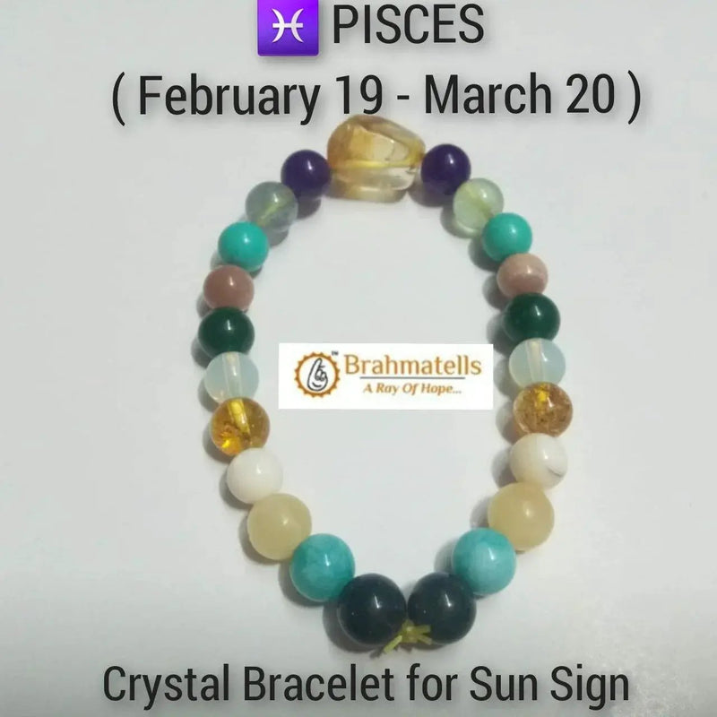 Pisces Zodiac Amethyst Bracelet - Intuitive & Spiritual - Brahmatells by Brahmatells