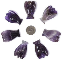 Pocket Guardian Peace Angel - Hand Carved Amethyst | Brahmatells by Brahmatells