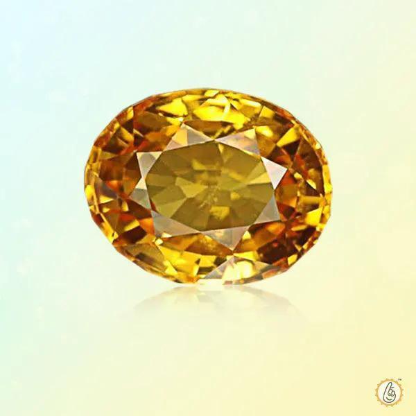 Premium Yellow Sapphire Soft-Oval Gemstone | Prosperity & Wisdom by Brahmatells